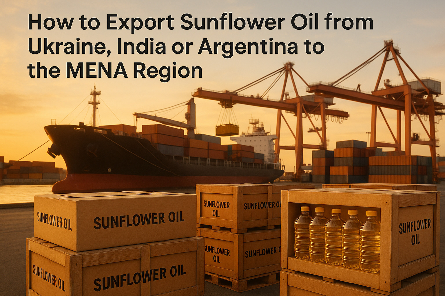 How to Export Sunflower Oil from Ukraine, India, or Argentina to the MENA Region (2025 Guide)