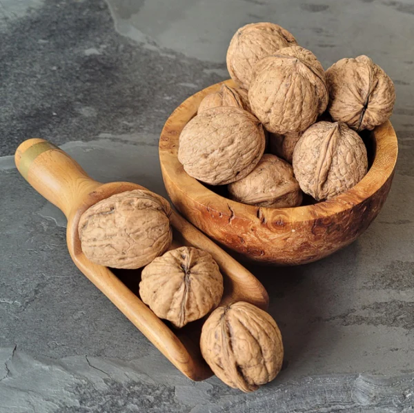 We export organic walnuts in shell, EU certified. Sizes: 28–34 mm.
